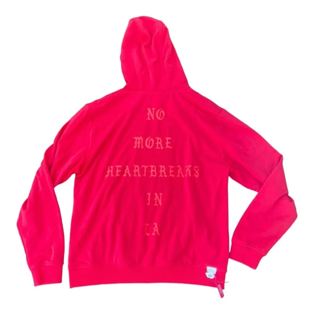 MOSTLY HEARD RARELY SEEN No More Heartbreaks Long-Sleeve Hoodie L 100% Cotton